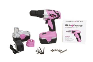 Pink Power 18 Volt Pink Drill and Cordless Screwdriver
