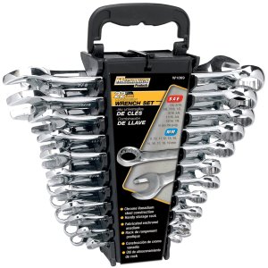 Cool SAE And Metric Polished Combo Wrench Set